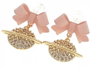gold plated earrings with exclusive cubic zirconia