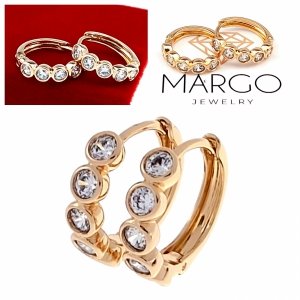 exclusive swarovski gold-plated earrings