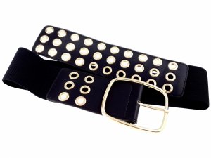WAIST STRAP ON ELASTIC BAND DECORATIVE BUCKLE