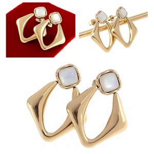 gold earrings made of stainless steel