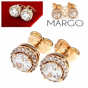 gold plated earrings with exclusive cubic zirconia