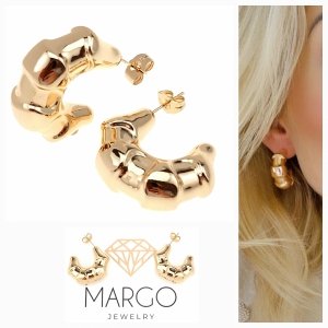 gold plated earrings with exclusive cubic zirconia