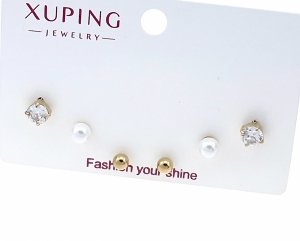gold plated earrings with exclusive cubic zirconia