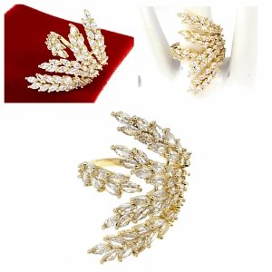 gold ring 17,00mm. gold-plated engagement xuping
