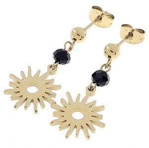 gold earrings made of stainless steel