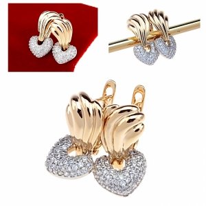 exclusive swarovski gold-plated earrings