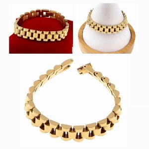 BRACELET GOLD CELEBRITY STAINLESS STEEL