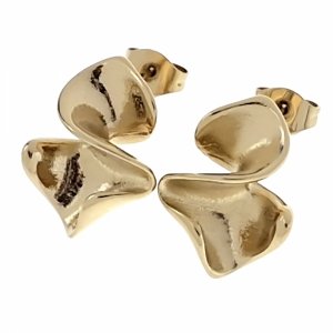 gold earrings made of stainless steel
