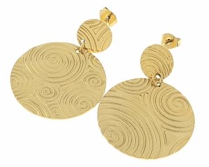 gold earrings made of stainless steel