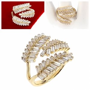 gold ring 17,00mm. gold-plated engagement xuping