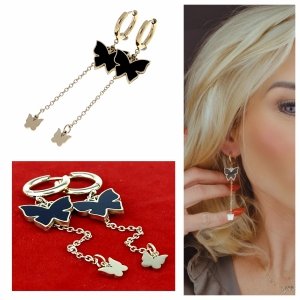 gold earrings made of stainless steel