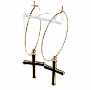 gold earrings made of stainless steel