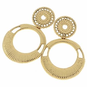 gold earrings made of stainless steel