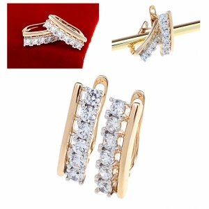 exclusive swarovski gold-plated earrings
