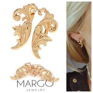 gold plated earrings with exclusive cubic zirconia