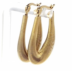 gold earrings made of stainless steel