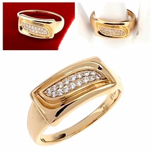 gold ring 18,60mm. gold-plated engagement xuping