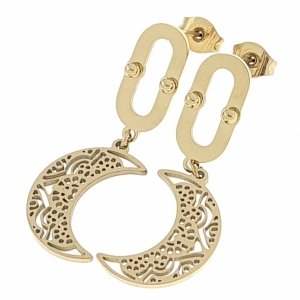 gold earrings made of stainless steel