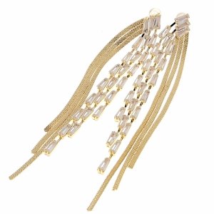 gold plated earrings with exclusive cubic zirconia