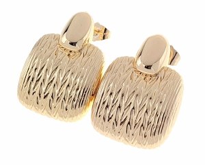 gold plated earrings with exclusive cubic zirconia