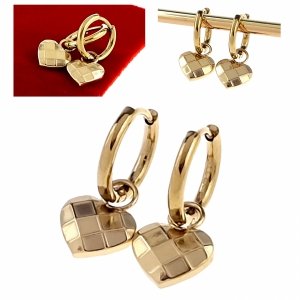 gold earrings made of stainless steel