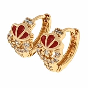 gold plated earrings with exclusive cubic zirconia