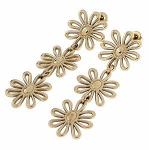 gold earrings made of stainless steel