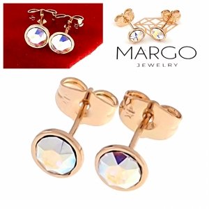 exclusive swarovski gold-plated earrings