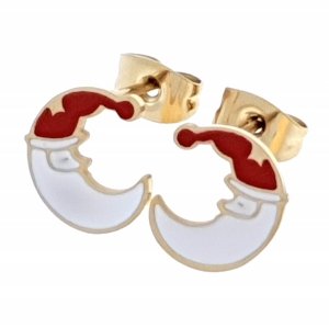 gold earrings made of stainless steel