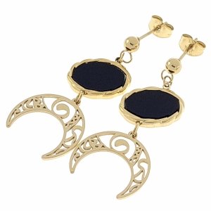 gold earrings made of stainless steel