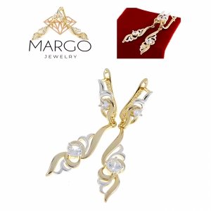 gold plated earrings with exclusive cubic zirconia