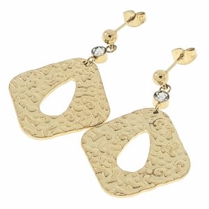 gold earrings made of stainless steel