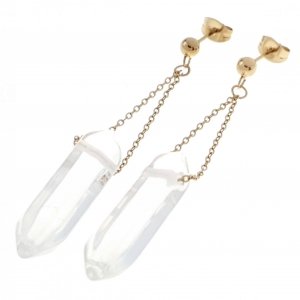 gold earrings made of stainless steel