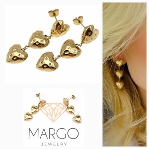 gold earrings made of stainless steel