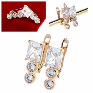 exclusive swarovski gold-plated earrings
