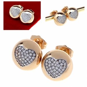 gold plated earrings with exclusive cubic zirconia