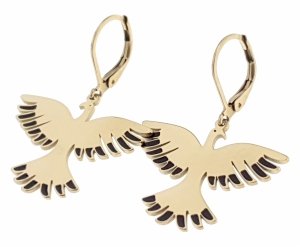 gold earrings made of stainless steel