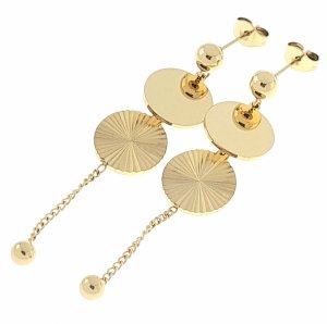 gold earrings made of stainless steel