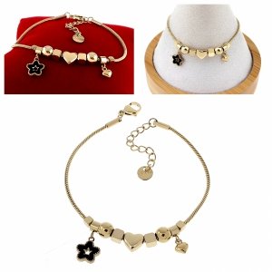 BRACELET GOLD CELEBRITY STAINLESS STEEL