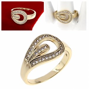 gold ring 18,60mm. gold-plated engagement xuping 