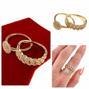 gold ring 18,60mm. gold-plated engagement xuping
