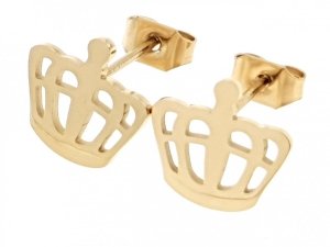 gold earrings made of stainless steel