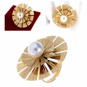 ring 18,30mm gold stainless steel