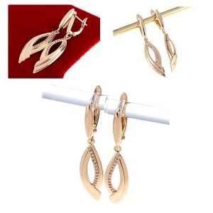 gold plated earrings with exclusive cubic zirconia