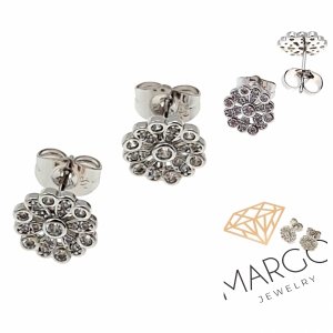 gold plated earrings with exclusive cubic zirconia