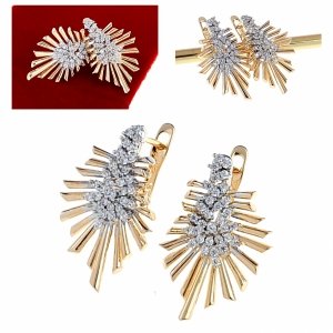 exclusive swarovski gold-plated earrings