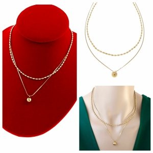 GOLD CHAIN NECKLACE celebrity STAINLESS STEEL 