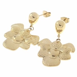 gold earrings made of stainless steel