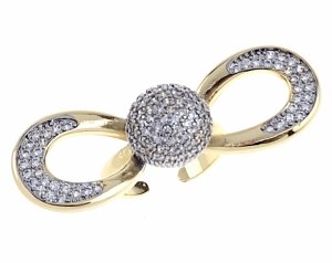 gold ring 17,00mm. gold-plated engagement xuping