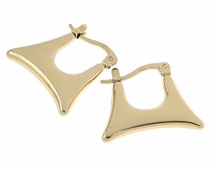 gold earrings made of stainless steel